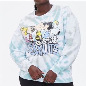🔥🔥🆕PEANUTS CHARACTER TIE-DYE GRAPHIC SWEATSHIRT